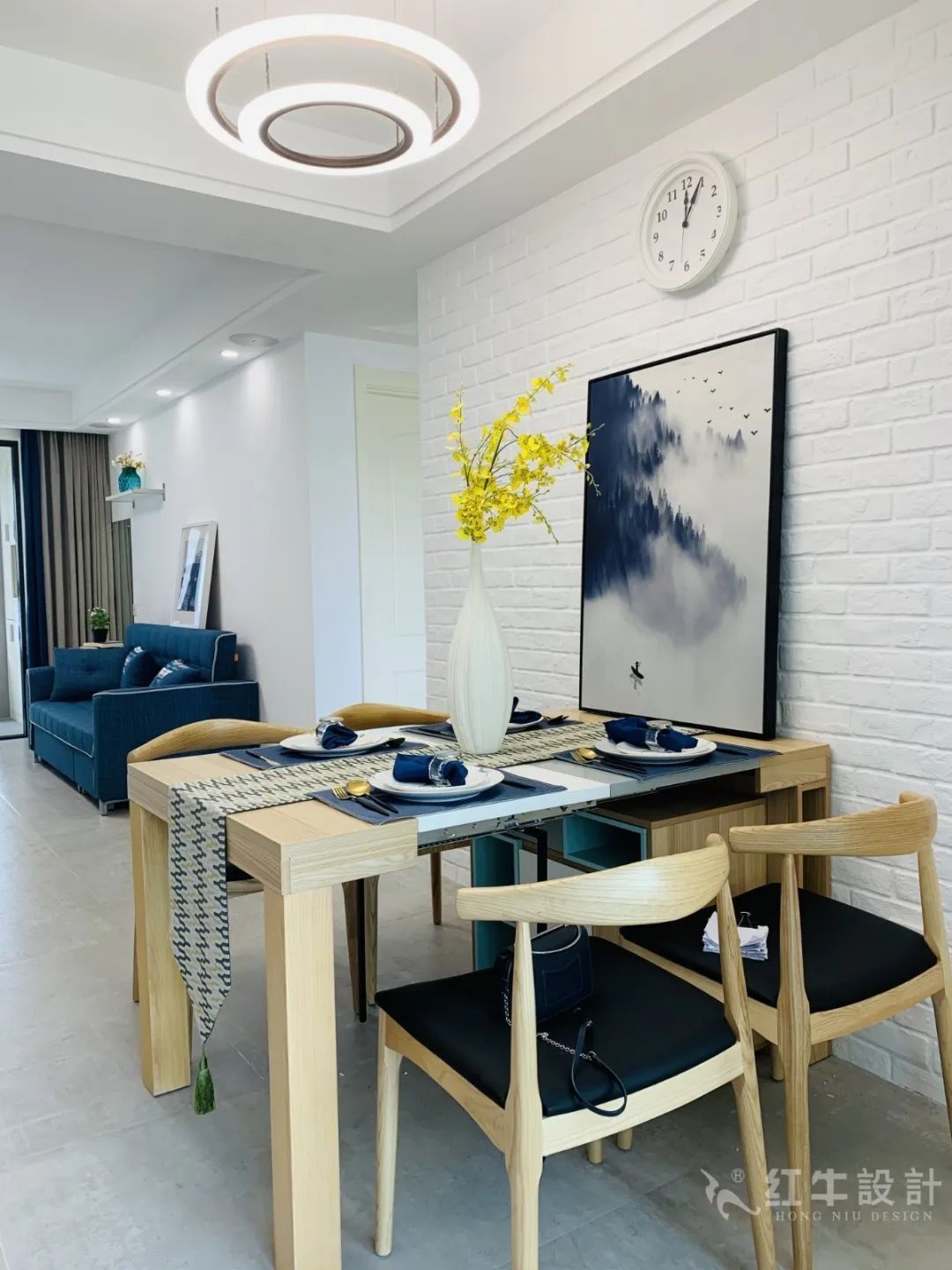 孟宪涛_保利国际社区115㎡现代北欧--简洁明亮之家，一人独居太惬意！10实景效果_客餐厅